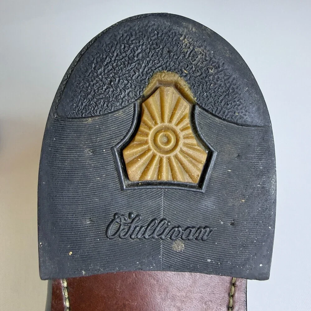 Vintage 60s 70s Side Zip Boots O'Sullivan Heel Union Made Men's 8EE (Extra Wide)